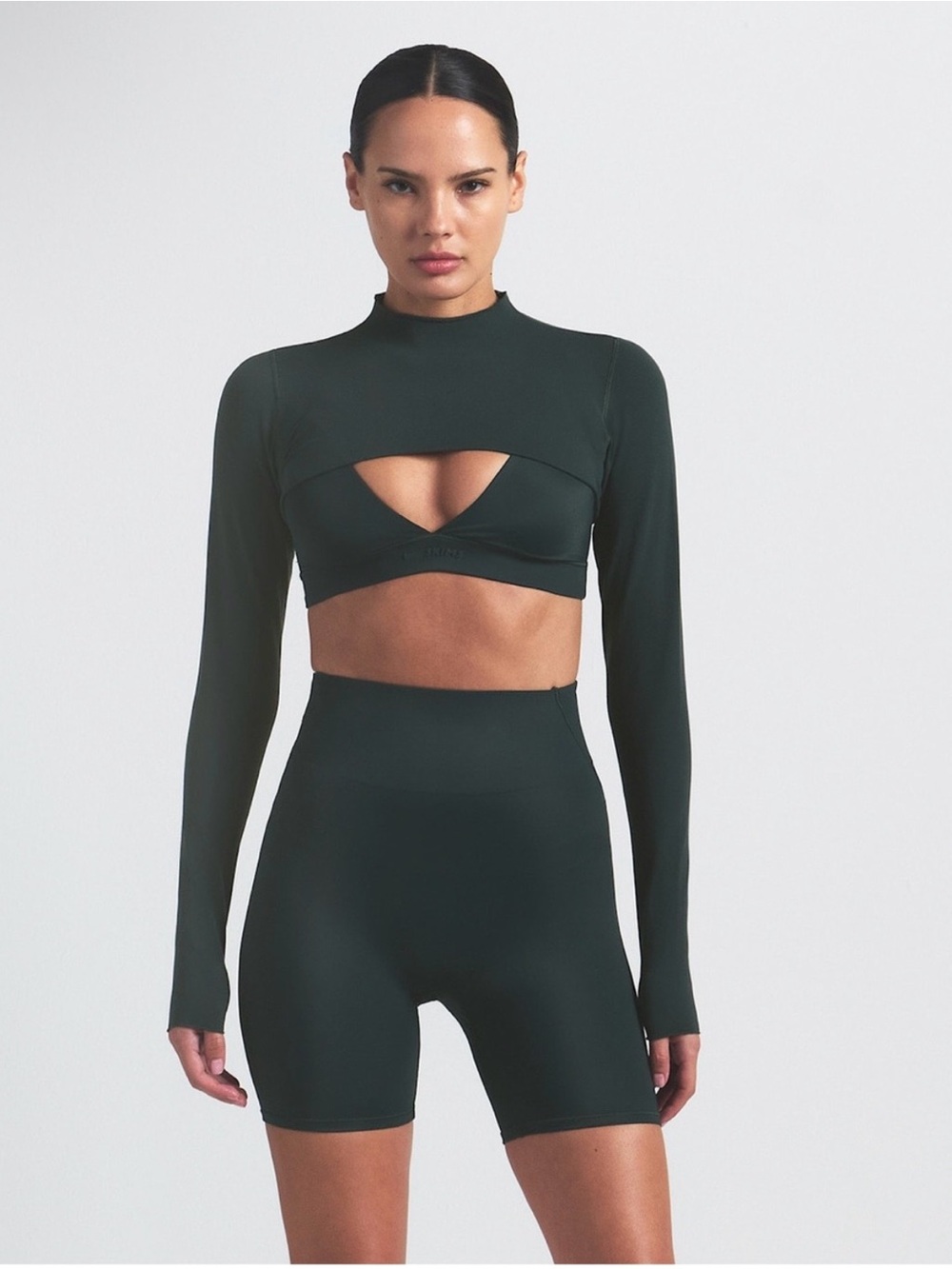 NWT- SKIMS x Nike - Vintage Seamless Shrug- Large- Dark Teal